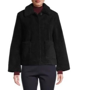 REBECCA MINKOFF Harley Teddy Jacket in Black